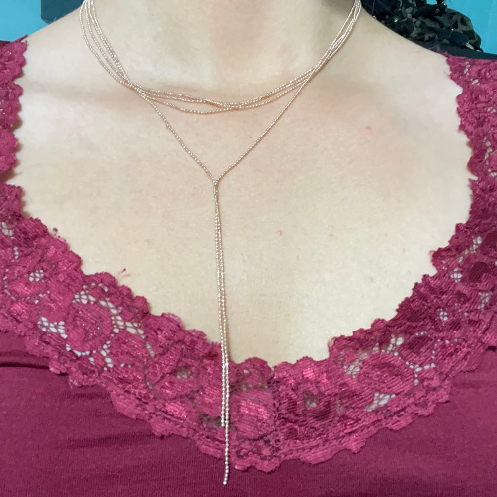 Rose gold chain necklace